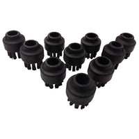10er-Pack schwarze Nylonbürsten (SO4) von Diversey Deutschland GmbH & Co. OHG, mit V-förmigen Borsten-kompatibel mit TASKI SO4 für effektive Reinigungsaufgaben.