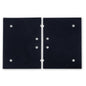 Two rectangular black TASKI Ultimaxx orbital pad holders (14x20 inches, 35x50cm) from Diversey Deutschland GmbH & Co. OHG lie side by side on a white background, each with evenly distributed circular holes - ideal for cleaning large areas with the TASKI Ultimaxx OB series.