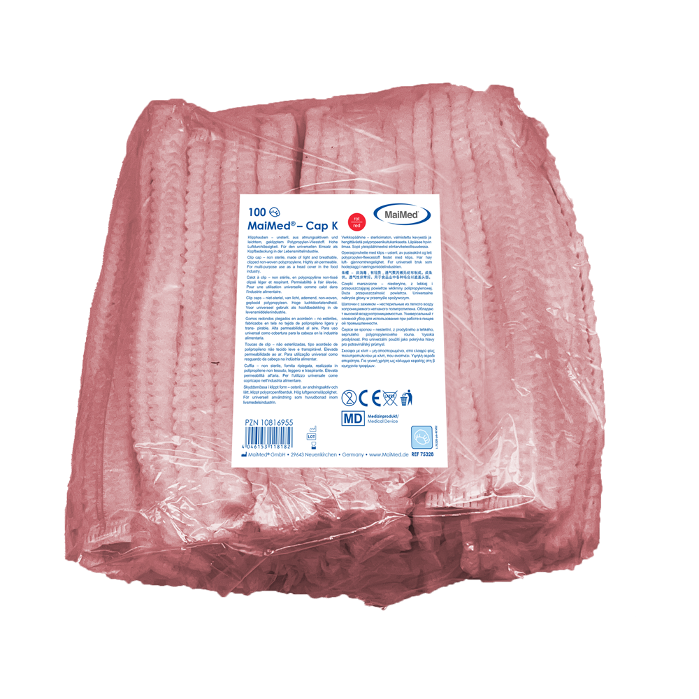 MaiMed-Cap K, clip cap made of PP, 100 pieces/bag