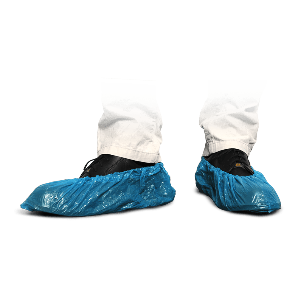 MaiMed-Cover PE Schuhüberzieher Einmal-Schuhüberzieher aus PE, blau, 100St./Pack. | Packung (100 Stück)