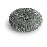 The Nölle Profi Brush Metal Pot Cleaner (60 g) from Nölle Profi Brush Bürsten- & Pinseltechnik e.K. is pictured on a white surface and features a dense, coiled metal structure—ideal for cleaning pots and pans.