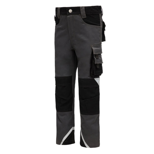 NITRAS MOTION TEX KIDS, work trousers, long, gray / black