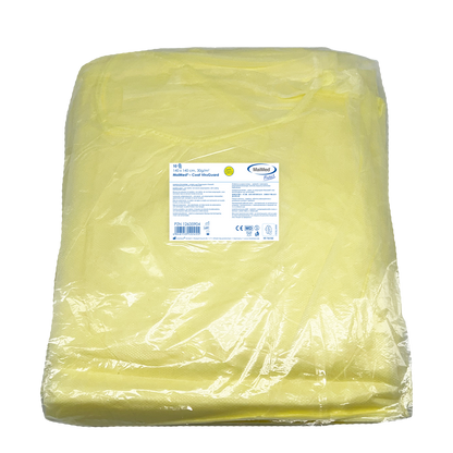 MaiMed-Coat ViruGuard, protective gown made of fleece, yellow BW cuffs, 140x140cm, 10 pieces/pack Series: Protect | Pack (10 pieces)