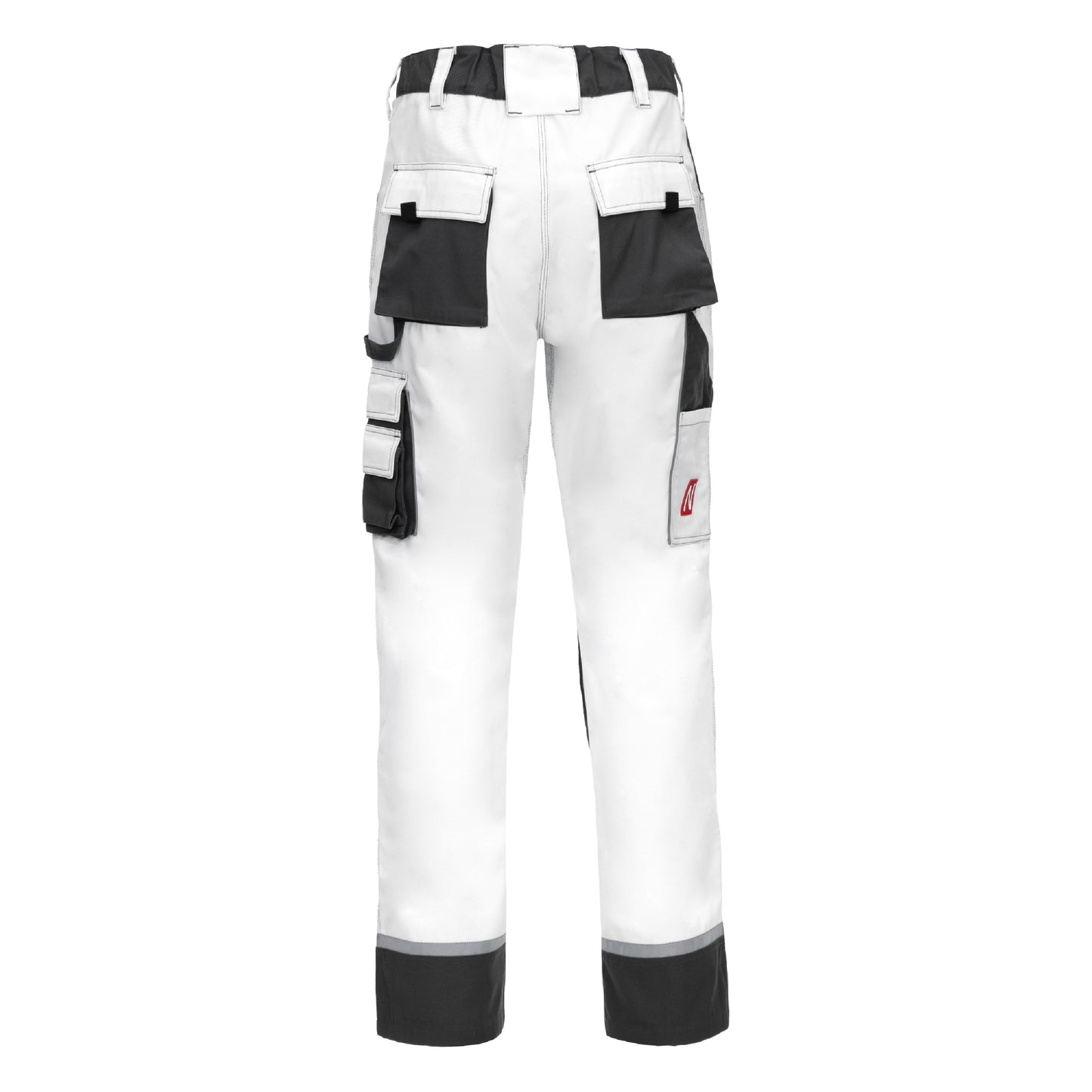 NITRAS MOTION TEX PLUS, work trousers, long, white / gray