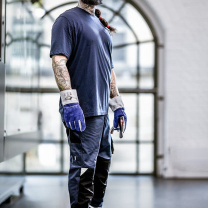 NITRAS MOTION TEX PLUS, work trousers, long, navy blue / black