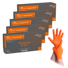 MaiMed-Diamond Grip+ orange, non-sterile, pf latex-free nitrile glove