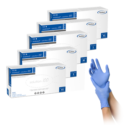 MaiMed-solution 100 latex-free gloves, blue violet, non-sterile powder-free, 100 pieces/box