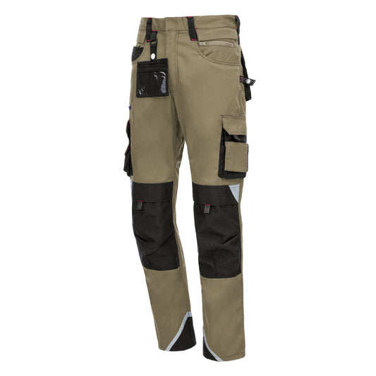 NITRAS MOTION TEX PRO FX, work trousers, long, khaki / black