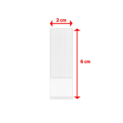 tesa Powerstrips Click Velcro Adhesive Pads, White, 1 Roll – Dimensions