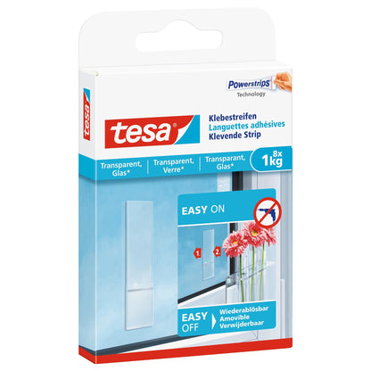 tesa Adhesive Tape for Transparent Surfaces and Glass, up to 1 kg