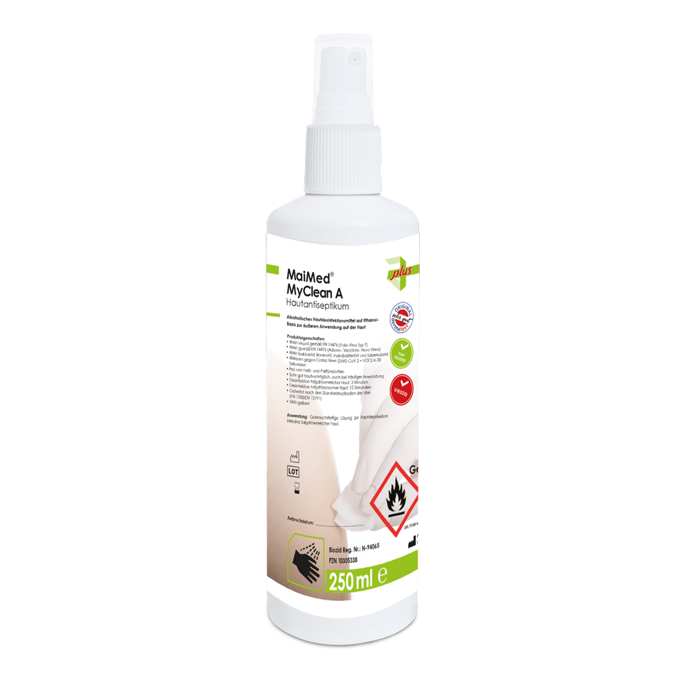 MaiMed MyClean A skin antiseptic with spray head, colorless, 250 ml/bottle. | Bottle (250ml)
