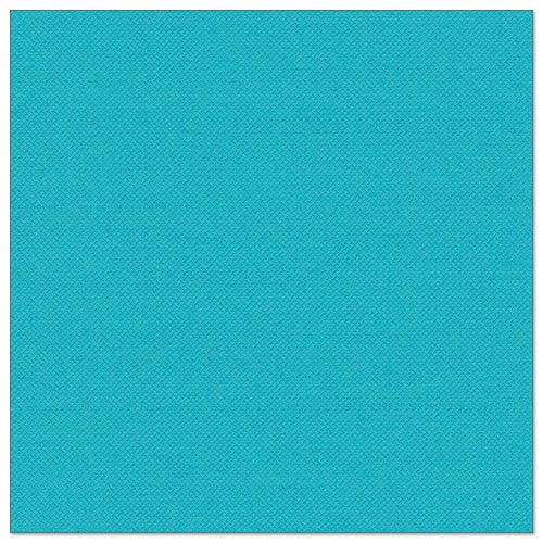 A square, light blue PAPSTAR 20 napkins "ROYAL Collection" 1/4-fold napkin (40x40 cm) of PAPSTAR GmbH with a subtle woven texture stands evenly illuminated against a plain white background.