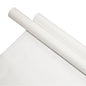 A roll of PAPSTAR tablecloth, paper, 8 m x 118 cm, white (PAPSTAR GmbH), is presented on a matching sheet of white paper tablecloth with a smooth, finely textured surface against a white background.