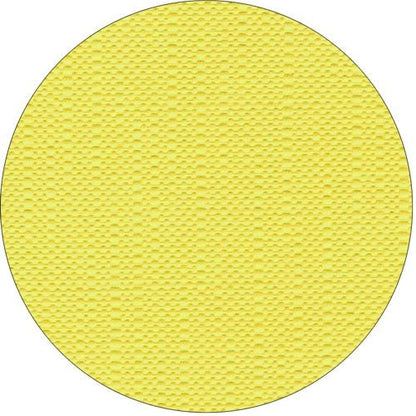 A yellow, round object with a textured, repeating grid pattern on its surface, similar to the high-quality tissue fabric of the “ROYAL Collection” tablecloth from the PAPSTAR GmbH, with small, raised squares arranged in a uniform pattern.