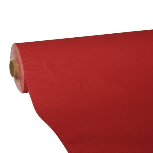 A major role PAPSTAR Tablecloth, "ROYAL Collection" tissue from the PAPSTAR GmbH is partially unrolled, revealing the cardboard core. The high-quality tissue paper is visible against a plain white background.