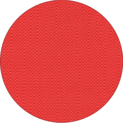 A solid red circle with a subtle hexagonal pattern, inspired by the premium tissue-quality fabric of the “ROYAL Collection” tablecloth from the PAPSTAR GmbH.