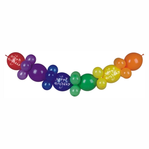 The PAPSTAR balloon garland 2 m "Happy Birthday" from PAPSTAR GmbH is a colorful, festive decoration set - ideal as a birthday party decoration to brighten up any celebration!