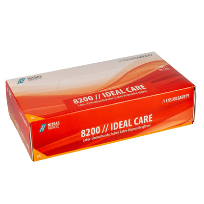 NITRAS IDEAL CARE, latex disposable gloves, natural color