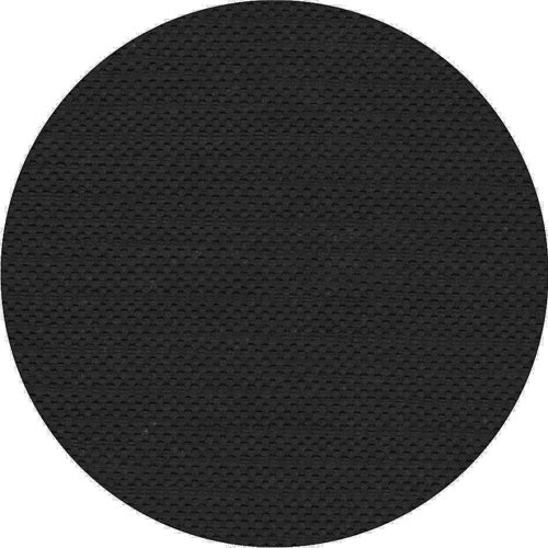 A solid black circle with a subtle mesh pattern is reminiscent of the high-quality PAPSTAR Tablecloth, "ROYAL Collection" tissue from the PAPSTAR GmbH – perfect for stylishly set tables against a brilliant white background.