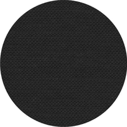 A solid black circle with a subtle mesh pattern is reminiscent of the high-quality PAPSTAR Tablecloth, "ROYAL Collection" tissue from the PAPSTAR GmbH – perfect for stylishly set tables against a brilliant white background.