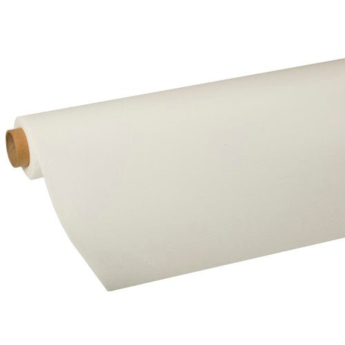 A role PAPSTAR Tablecloth, "ROYAL Collection" tissue from the PAPSTAR GmbH, partially rolled out on a white background—perfect as a high-quality tablecloth from the ROYAL Collection.