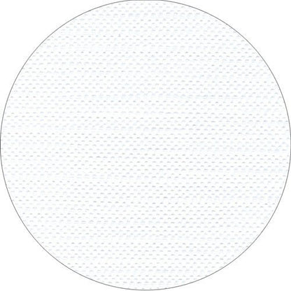 A close-up of the “ROYAL Collection” tablecloth from the PAPSTAR GmbH features a white, round surface with a subtle textured pattern of small, evenly spaced dots. The simple background highlights the clearly defined edges.