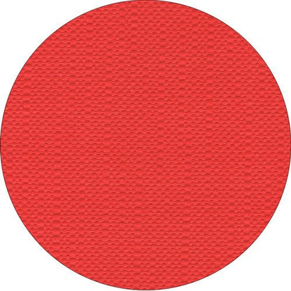 A red, round object with a textured surface—reminiscent of the shimmering “ROYAL Collection” tablecloth from the PAPSTAR GmbH – viewed from above.