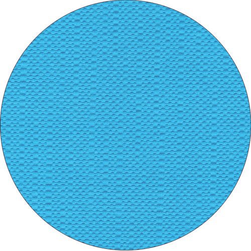 A round PAPSTAR-Tablecloth from the ROYAL collection, made from high-quality tissue from the PAPSTAR GmbH features a structured, light blue surface with a small, repeating pattern on a white background.