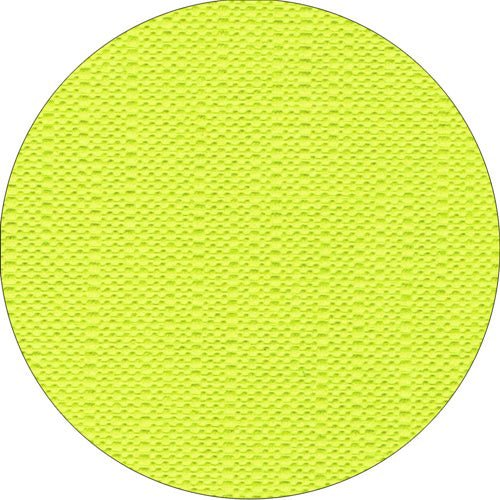 A close-up of the PAPSTAR Tablecloth, Tissue “ROYAL Collection” by PAPSTAR GmbH features a round, yellow surface with small, raised bumps that highlight its high-quality tissue texture.