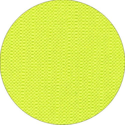 A close-up of the PAPSTAR Tablecloth, Tissue “ROYAL Collection” by PAPSTAR GmbH features a round, yellow surface with small, raised bumps that highlight its high-quality tissue texture.