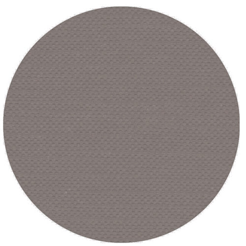 Against a white background, there is a continuous gray-brown circle with a subtle textured pattern, reminiscent of the high-quality tissue fabric of the “ROYAL Collection” tablecloth from the PAPSTAR GmbH.