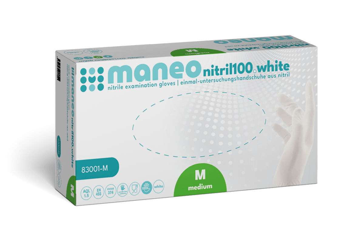 MANEO Nitril-Handschuhe, hygienisch und strapazierfähig