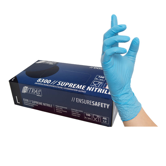 NITRAS SUPREME NITRILE, nitrile disposable gloves, blue