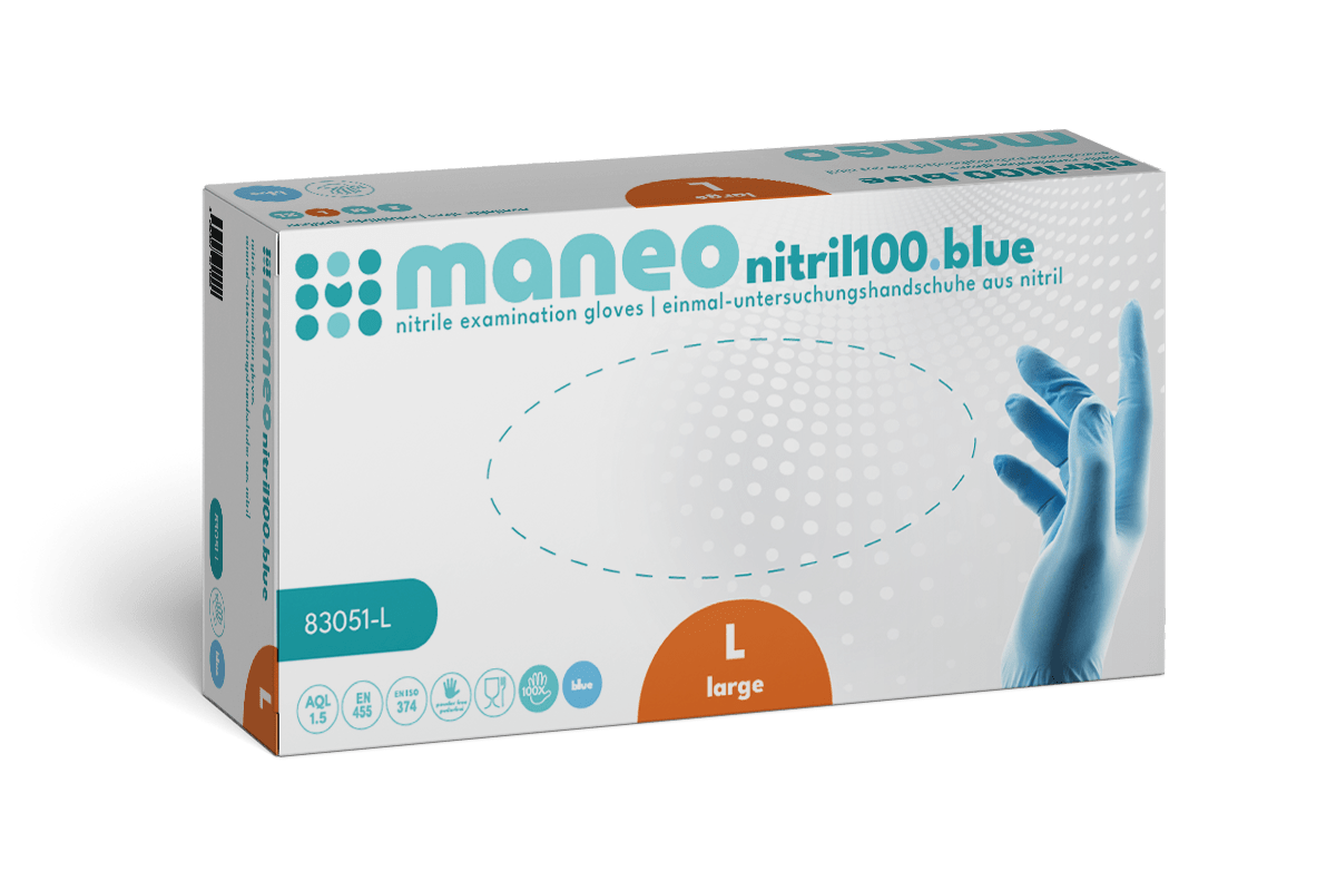 MANEO Nitril-Handschuhe, hygienisch und strapazierfähig