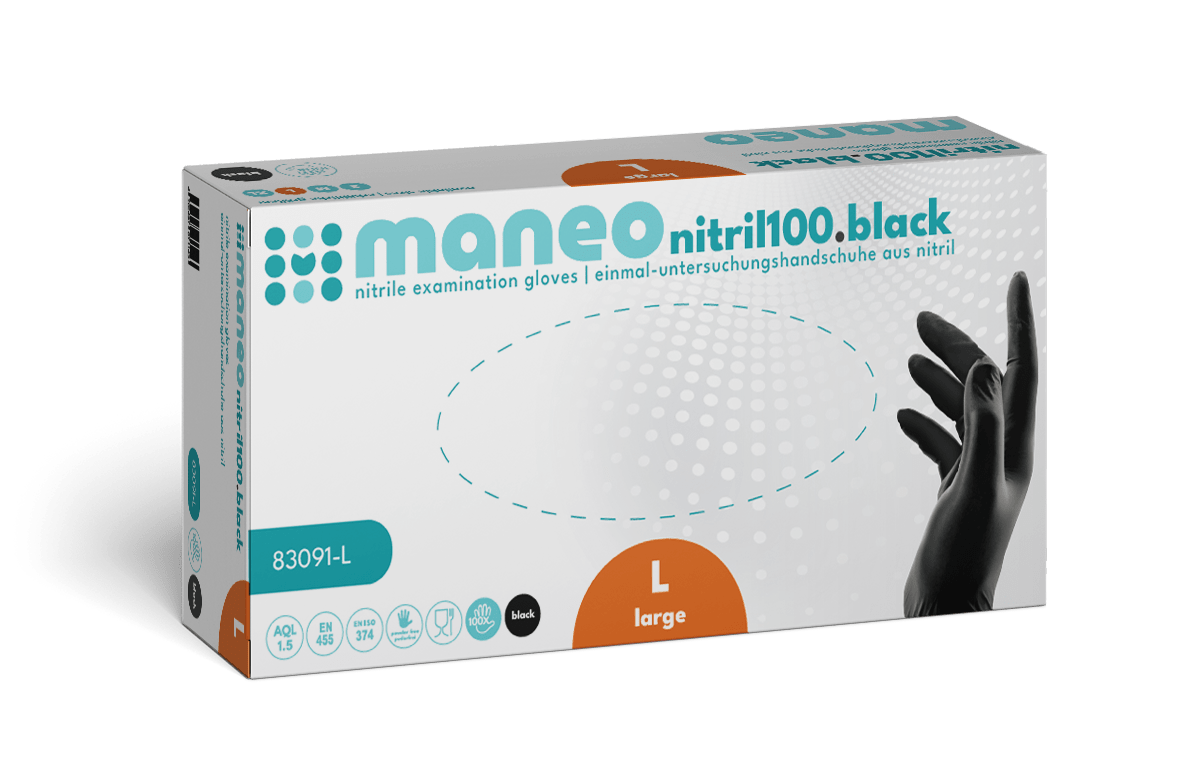 MANEO Nitril-Handschuhe, hygienisch und strapazierfähig