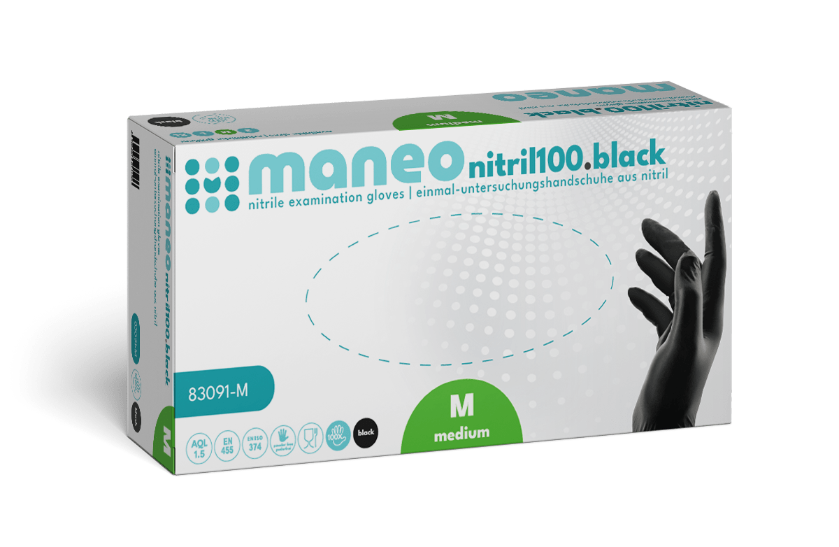MANEO Nitril-Handschuhe, hygienisch und strapazierfähig