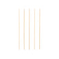 Five PAPSTAR finger food picks "pure", 15 cm, elegantly turned, are arranged vertically against a white background. The wooden skewers from PAPSTAR GmbH have a pointed end and a rounded head - perfect for catering.