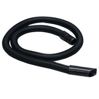 Der Diversey Saugschlauch 2,2 m komplett für TASKI dorsalino/bora, mit flexibler, schwarz-gerillter Röhre und schmaler Düse, ist auf weißem Hintergrund ordentlich aufgewickelt. Packung: 1 Stück.