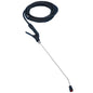 The Diversey Deutschland GmbH spray lance with hose for TASKI aquamat (1 piece) features a coiled black hose and a spray lance with a nozzle, perfect for cleaning tasks; pictured against a plain white background.