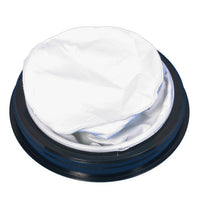 Pictured is the Diversey filter cloth with ring for the vacumat 44T (1 piece): a white woven filter with a black plastic rim, designed for dry vacuuming with the TASKI vacumat 44T.