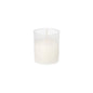 The transparent Starpak 4 party lights Ø 5 cm · 6.5 cm candles (4 pieces) are delivered in clear cylindrical holders with visible wicks – ideal from Starpak for special occasions, presented against a plain white background.