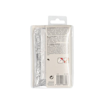 Clear packaging with a PAPSTAR foil balloon set "Happy Birthday" from PAPSTAR GmbH; back with printed instructions, barcode, and "Happy Birthday" motifs. Top with hanging tab for presentation.