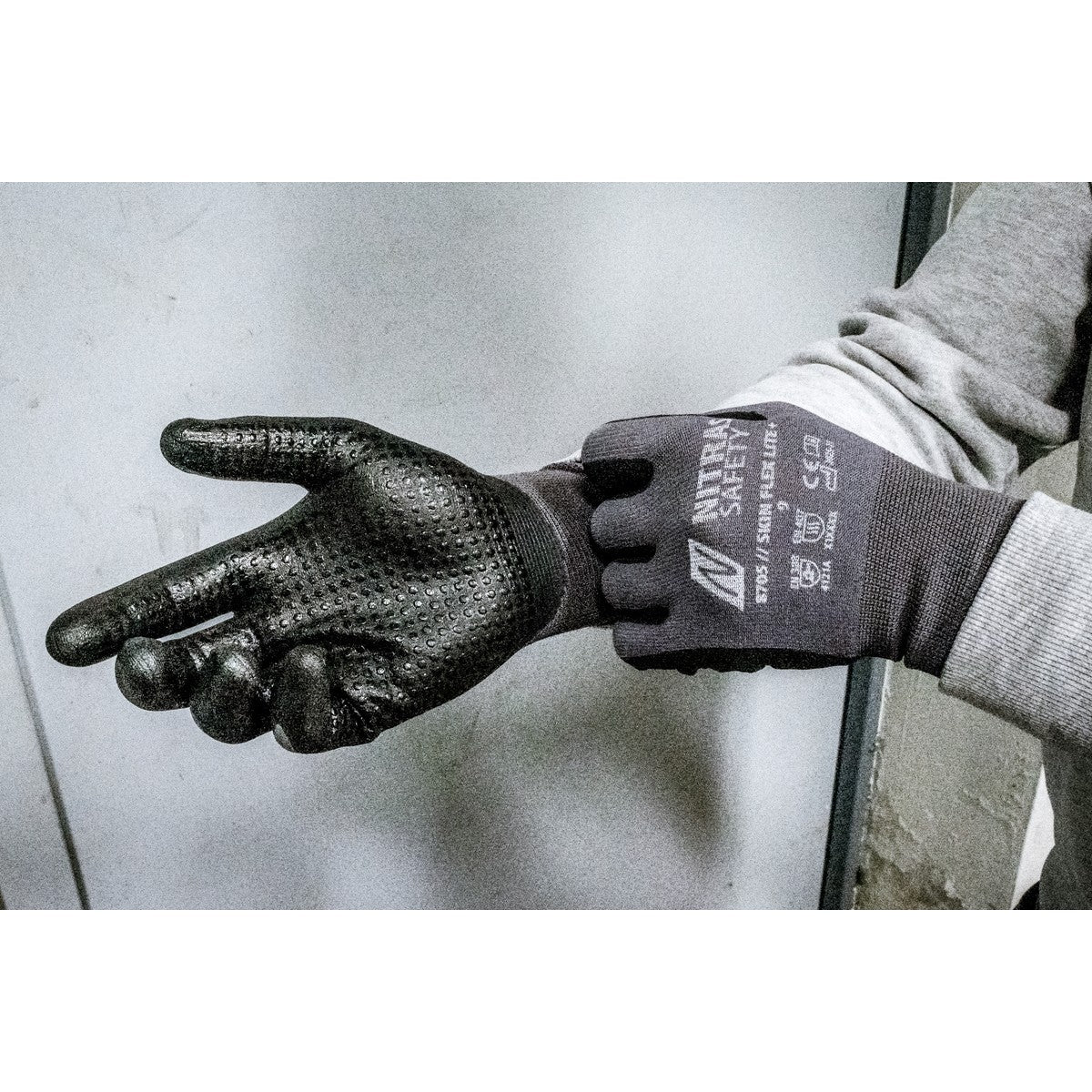 NITRAS SKIN FLEX LITE+, Montagehandschuhe, grau / schwarz