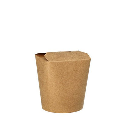 One PAPSTAR GmbH Snackbox made of brown cardboard, rectangular with a folded lid, from the set of 25 “PAPSTAR "25 snack boxes," photographed against a white background.