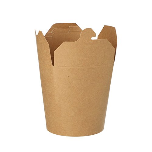 One PAPSTAR 25 snack boxes, brown rectangular cardboard PAPSTAR A GmbH is shown with four flaps open and standing upright, empty and against a white background.