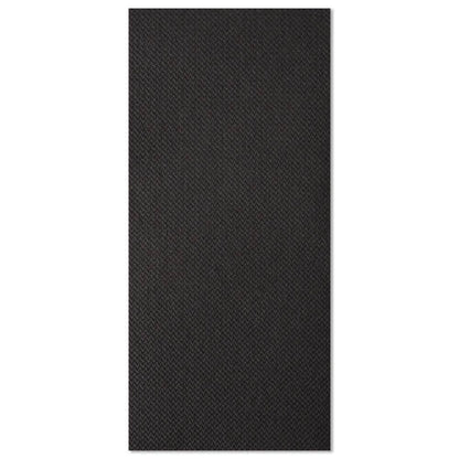 Das Bild zeigt 50 Servietten „ROYAL Collection“ (1/8-Falz, 40 x 40 cm) der PAPSTAR GmbH in Schwarz mit dezenter Webstruktur, ideal für elegant gedeckte Tische.