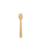 A single PAPSTAR "Pure" wooden spoon (11 cm) with a round bowl and straight handle, centered on a white background. Ideal for coffee and desserts, 10 pieces per bag, from PAPSTAR GmbH.