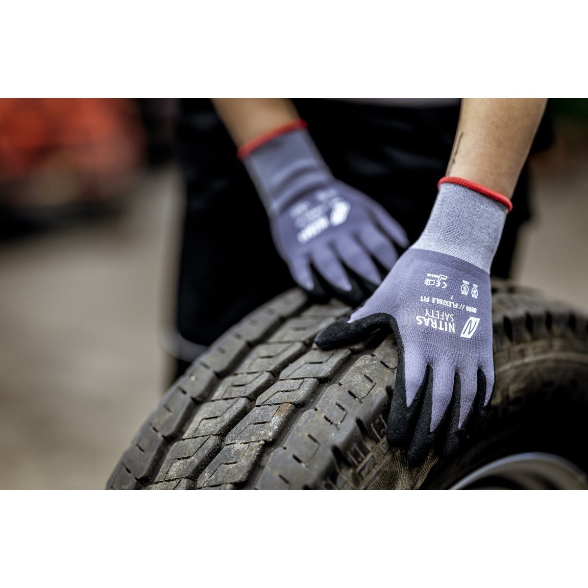 NITRAS FLEXIBLE FIT, assembly gloves, gray / black
