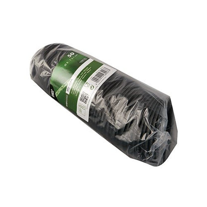 A package containing 50 white, round, domed lids made of C-PLA from PAPSTAR GmbH, 2.1 cm tall, in a transparent package with a green-and-white label featuring technical specifications, a barcode, and information on its versatile applications.