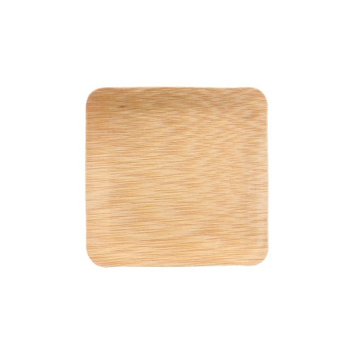 Die PAPSTAR Fingerfood Teller Bambus "pure" eckig 8,5 cm (10 Stück) von PAPSTAR GmbH sind umweltfreundliche, eckige Einwegteller aus Bambus - biologisch abbaubar und ideal für nachhaltig servierte Snacks.